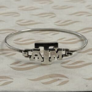 James Avery Retired Sterling Silver Texas A&M Clip-on Bracelet